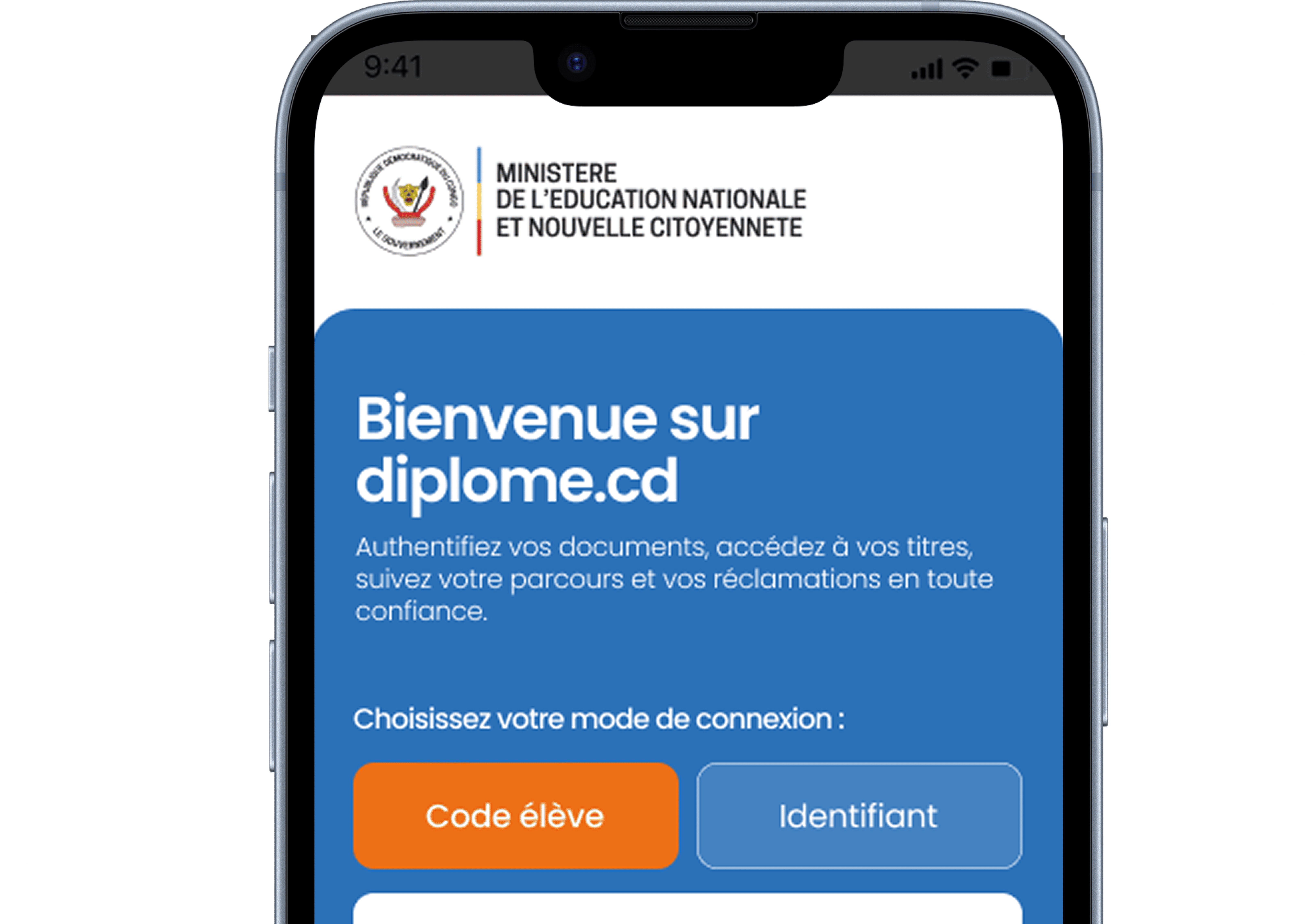 Application mobile diplome.cd